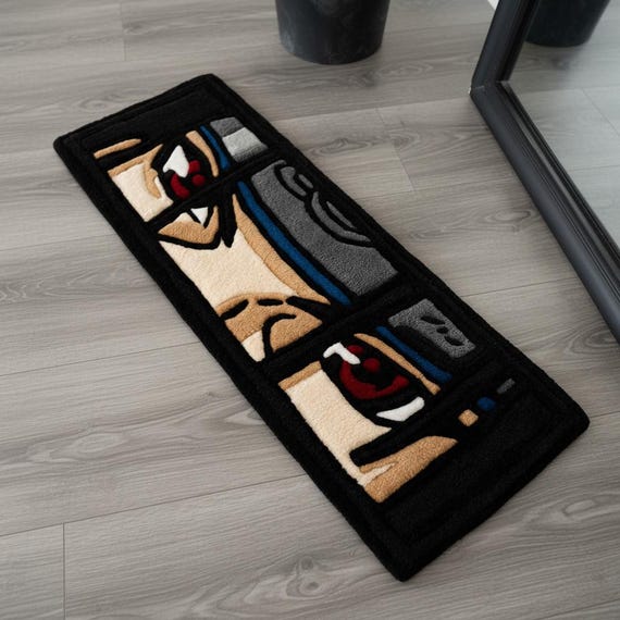 Anime Keyboard Rug – Tufted Desk Mat with Wrist Rest | Kawaii PC Accessories, Cute Carpet, Custom Gaming Desk Gift for Roommates