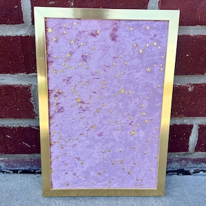Gold Frame Celestial Velvet 8&quot;x12&quot; Pinboard