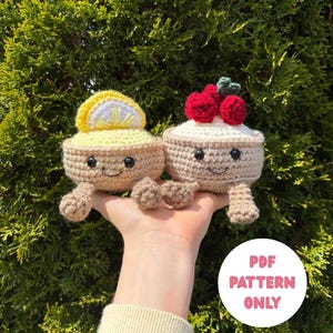 Lemon and Strawberry Tart Crochet Pattern - Jellycat Inspired