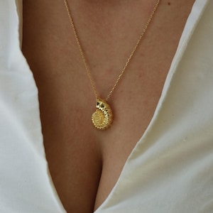 925 Sterling Silver Shell Necklace, Waterproof Beach Choker, Gold Pearl Sea Shell Necklace, Beach Necklace, Summer Necklace, Surfer Girl