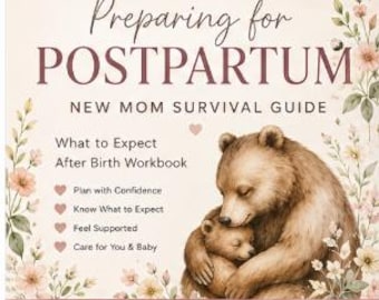 Vorbereitung auf Postpartum | New Mom Survival Guide | Postpartum Plan Notizbuch | Unterstützung des vierten Trimesters | Was Dich nach der Geburt erwartet Workbook