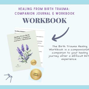 Birth Trauma Healing Workbook: Postpartum Mental Health Journal (PDF Download) Nurtured Mama