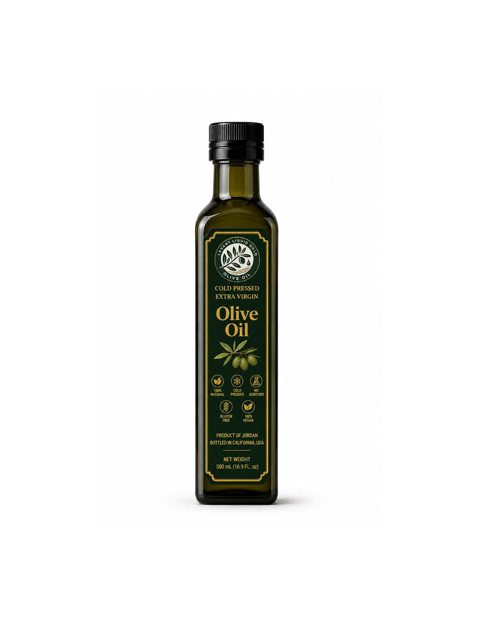 Jordanian Extra Virgin Olive Oil | Cold Pressed Organic EVOO 500ml