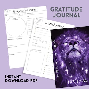 Dankbarkeit Journal PDF | Dankbarkeit Printable | Notizbuch für Frauen | Sofortdownload | Planer Achtsamkeit | Positives Denken