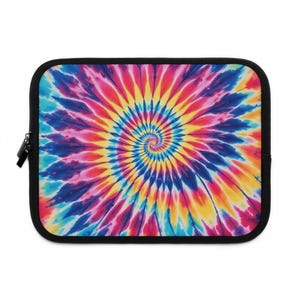 Tie Dye Laptop Sleeve, Back to School Case for Teens, Colorful Computer Protection Bag, Boho Tech Accessory, Gift for College Student,