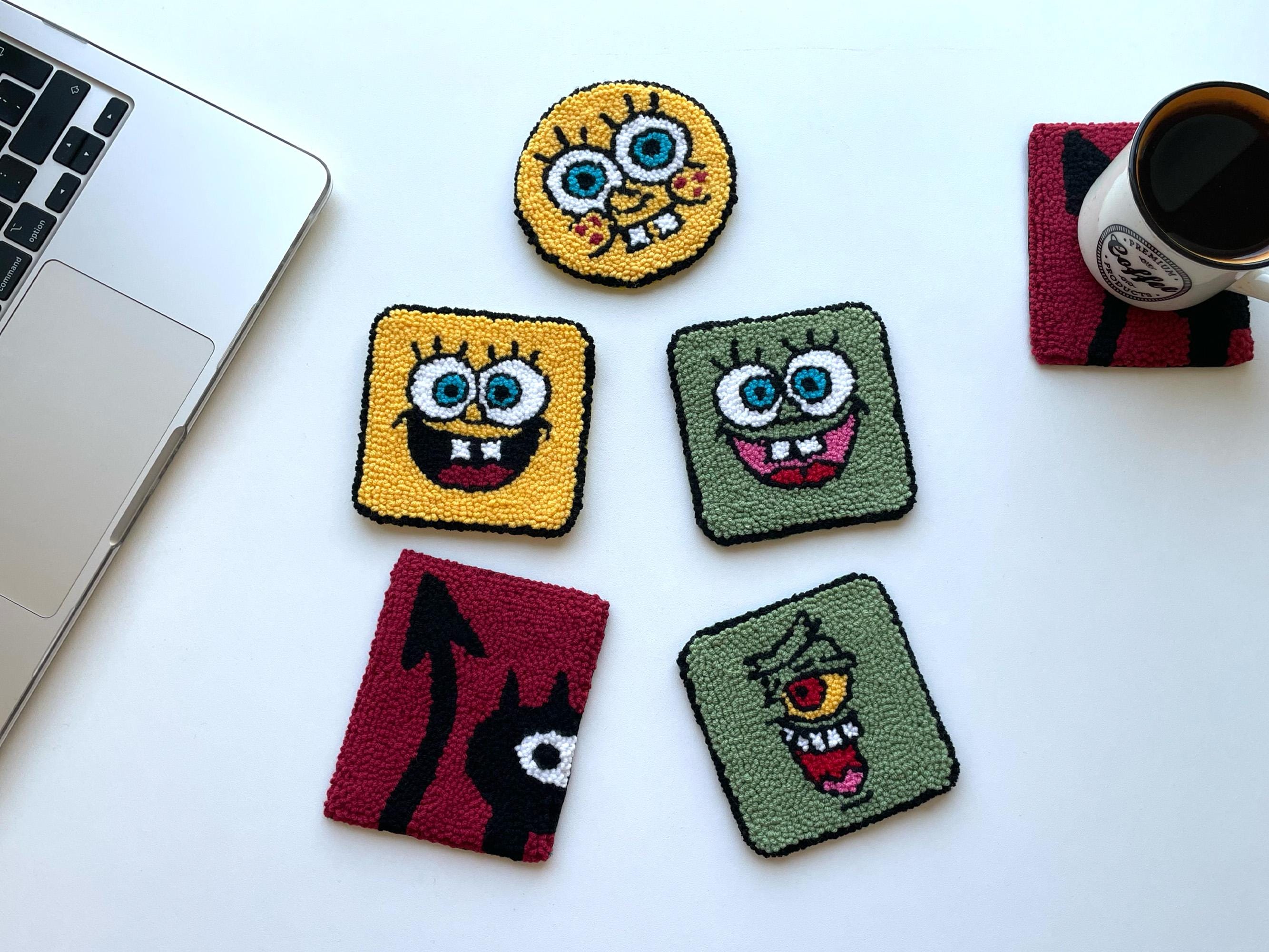 Tufted Mug Rugs | Funny Punch Needle Coasters | Handmade Mini Rug Gift | Cute Cup Mat | Unique Coffee Lover Gift | ARYPUNCH