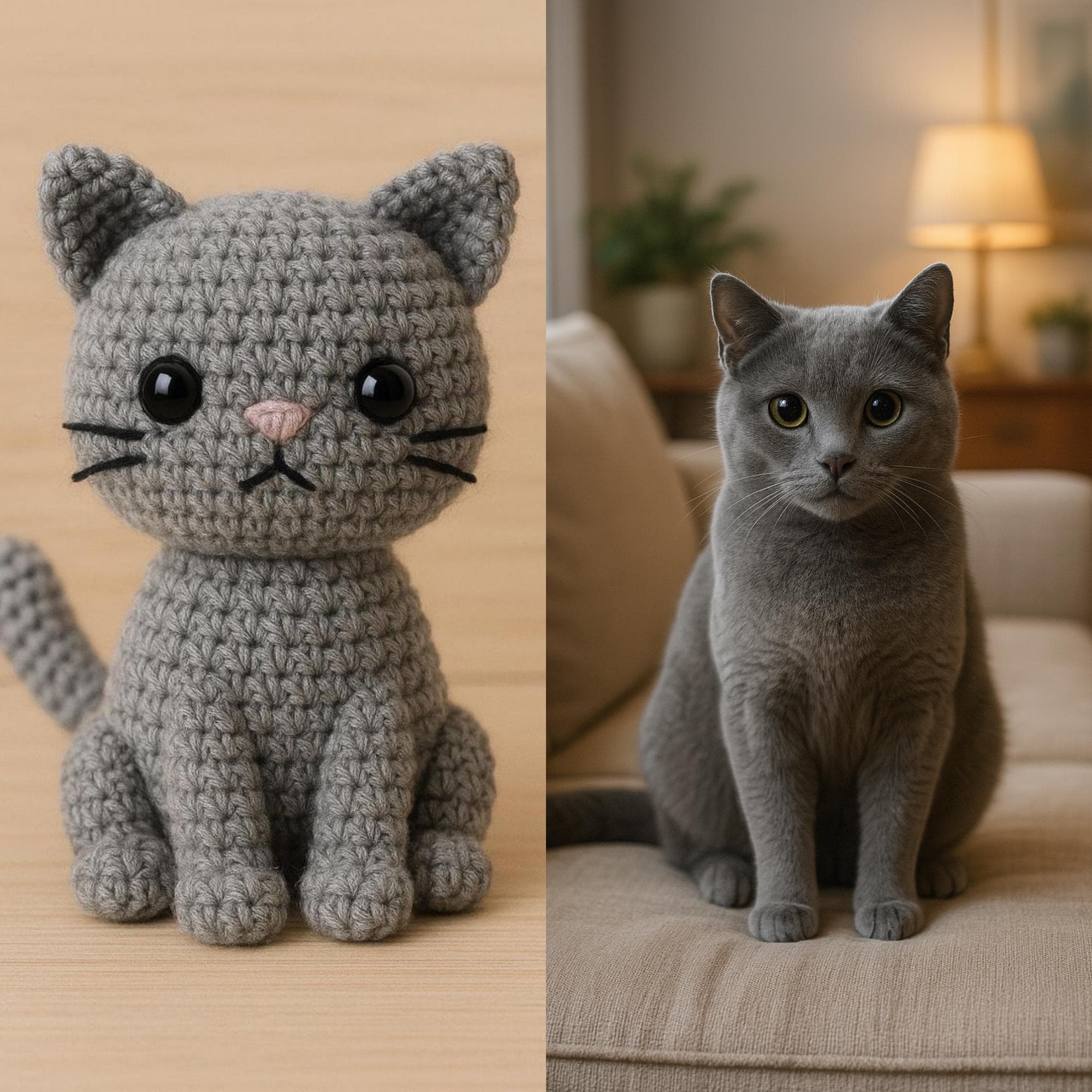 Custom Crochet Cat, Custom Stuffed Cat Plush, Look Alike Cat, Pet Memorial Gift,Personalized Pet Gift, Gift for Cat Owner