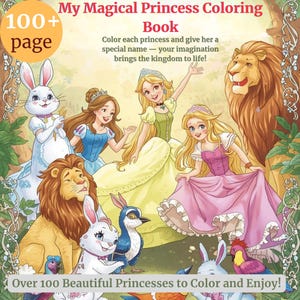 Princess Coloring Book for Kids: 100 Fairytale Pages (PDF Download