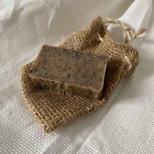 Coffee Cinnamon Scrub Soap, Exfoliating Vegan Soap Bar, Natural Handmade Soap, For Smooth Skin, Body Polish Soap, Gift for Her