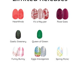 Tiras para uñas Color Street / Esmalte de uñas 100 % real / Manicura fácil en casa / Lanzamientos limitados - Días festivos / ¡Actuales, retirados y raros!