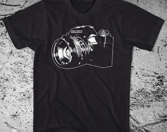 Vintage Camera Shirt. Printed on Ultra Soft Ringspun Cotton