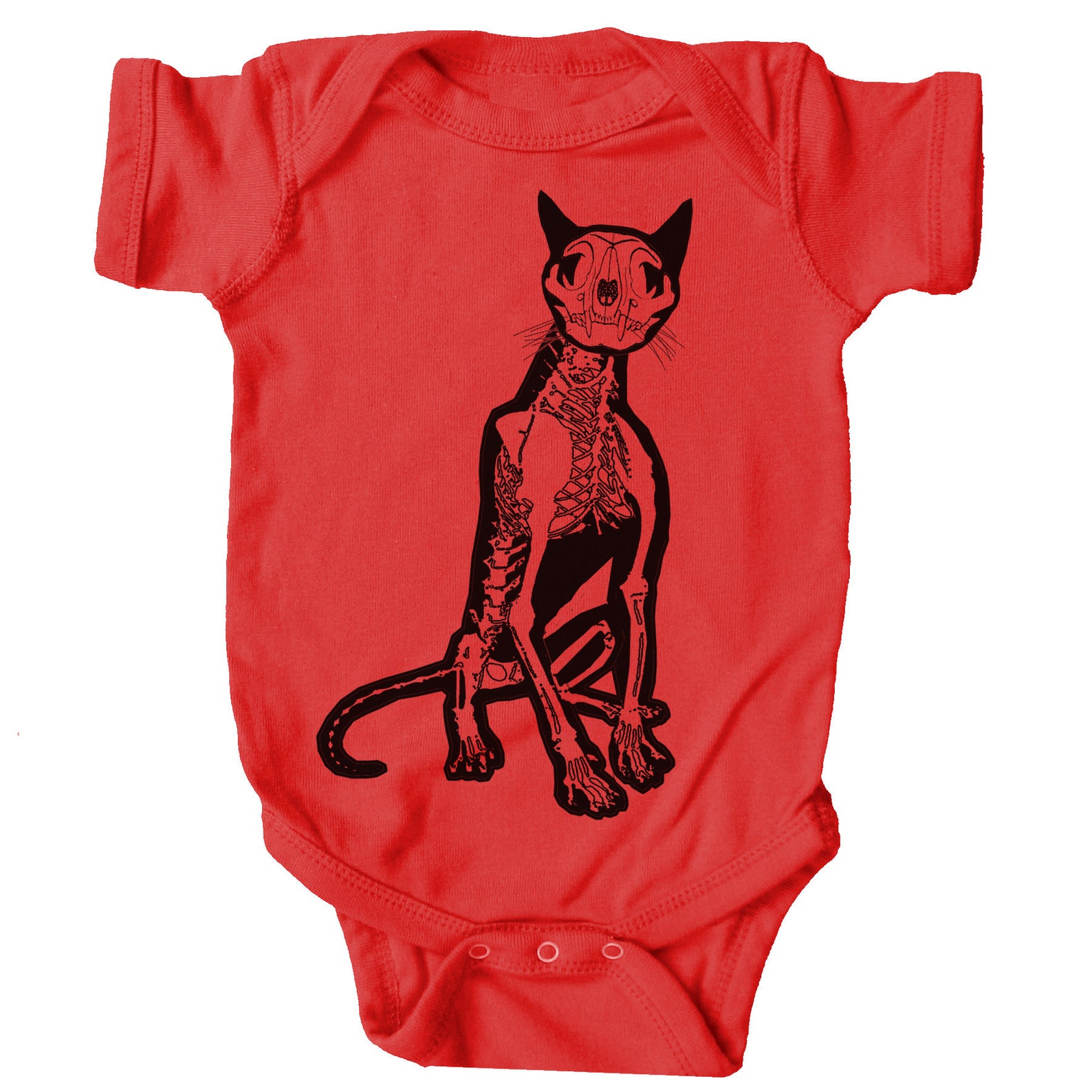 skeleton cat onesie