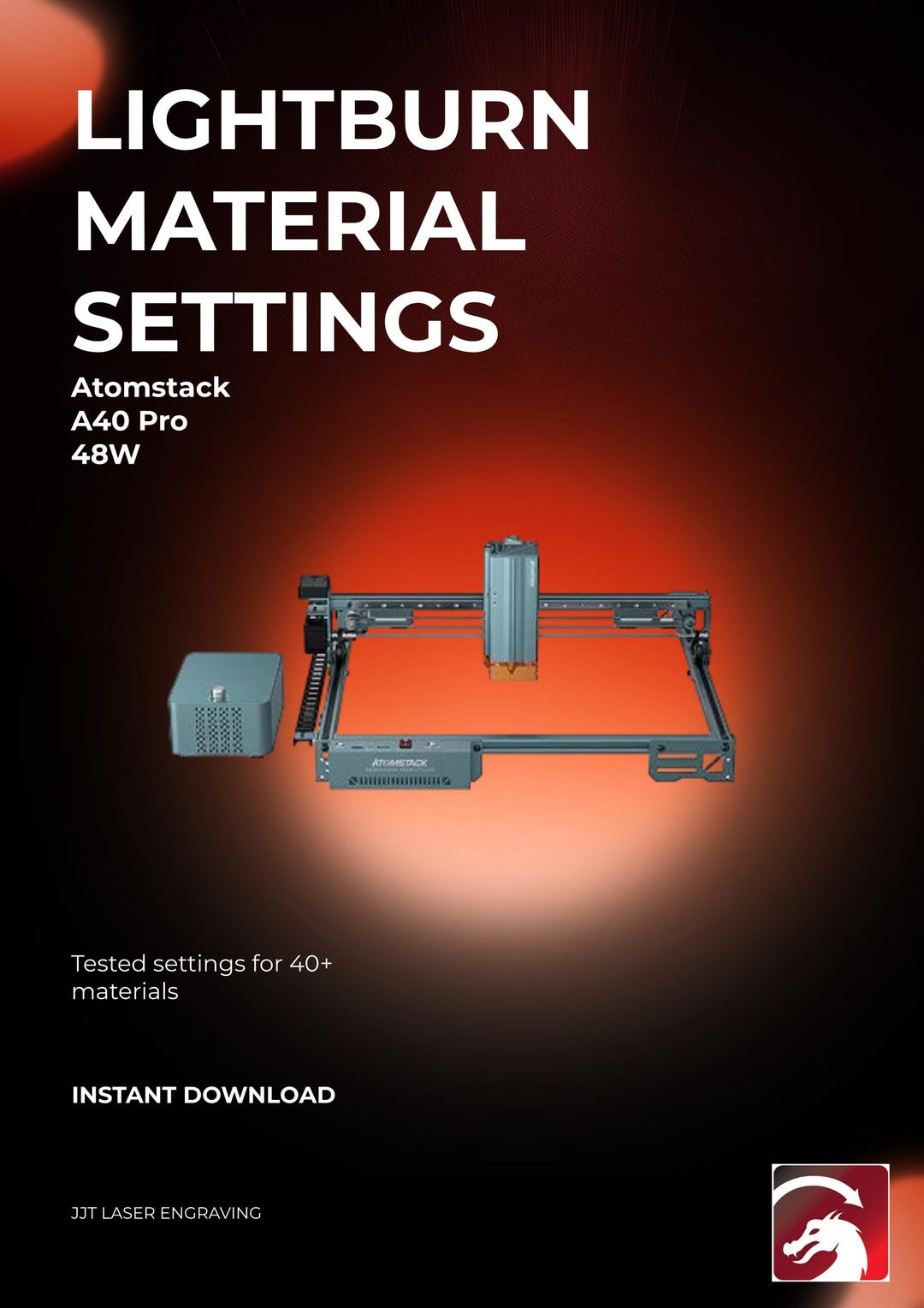 Atomstack A40 Pro 48W Lightburn Material Library | Laser Settings ...