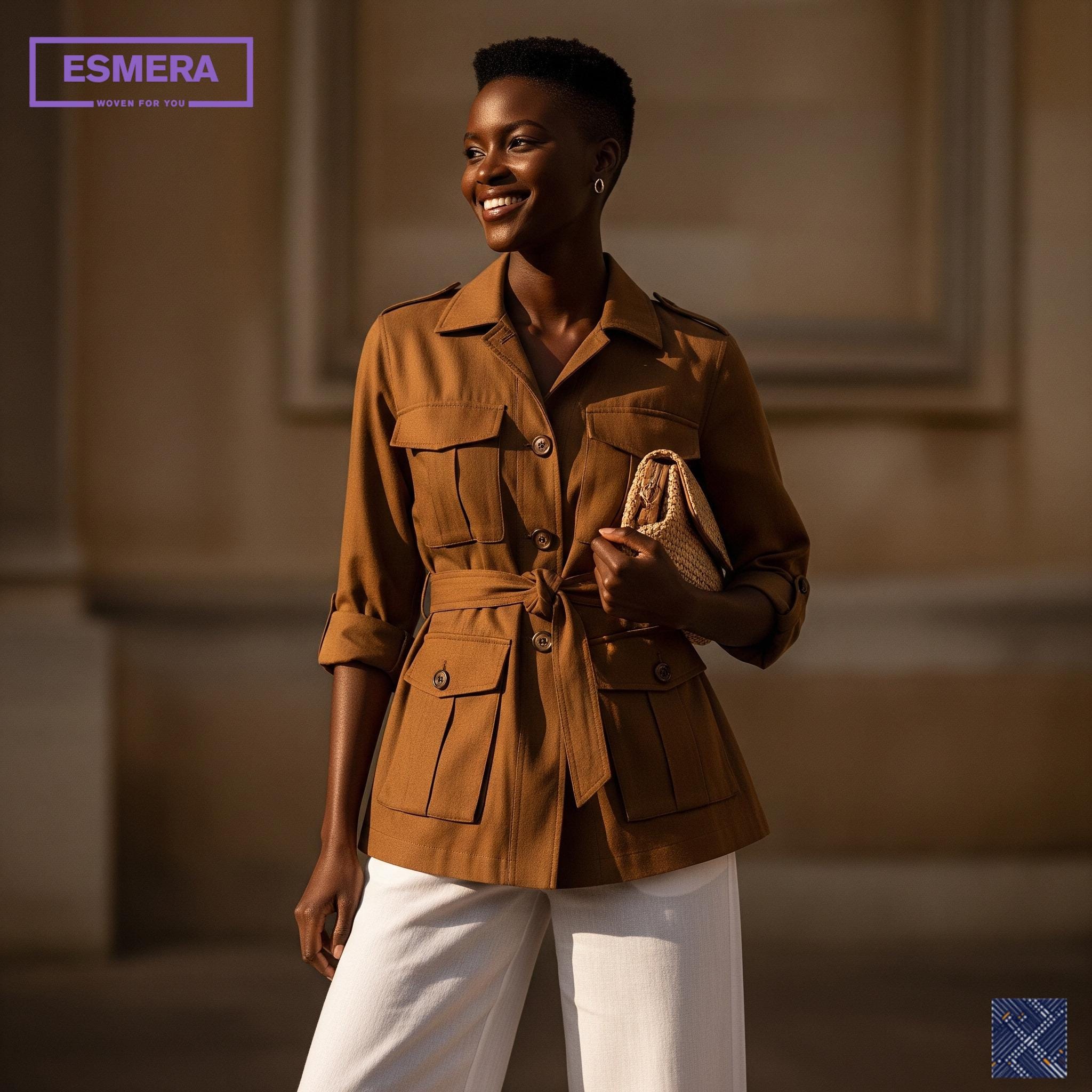 Womens Linen Safari Jacket