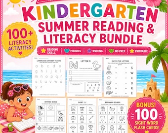 Get Ready for Kindergarten This Summer | 100+ Reading, Phonics, Writing & Letter Sound Activities