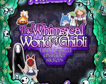 STICKER wunderliche Anime Welt GHIBLI inspirierte ART Aufkleber