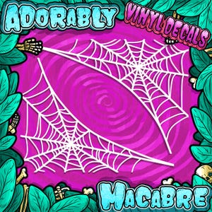 SPIDER Webs DECAL STICKER cobweb large corner window car laptop vinyl sticker