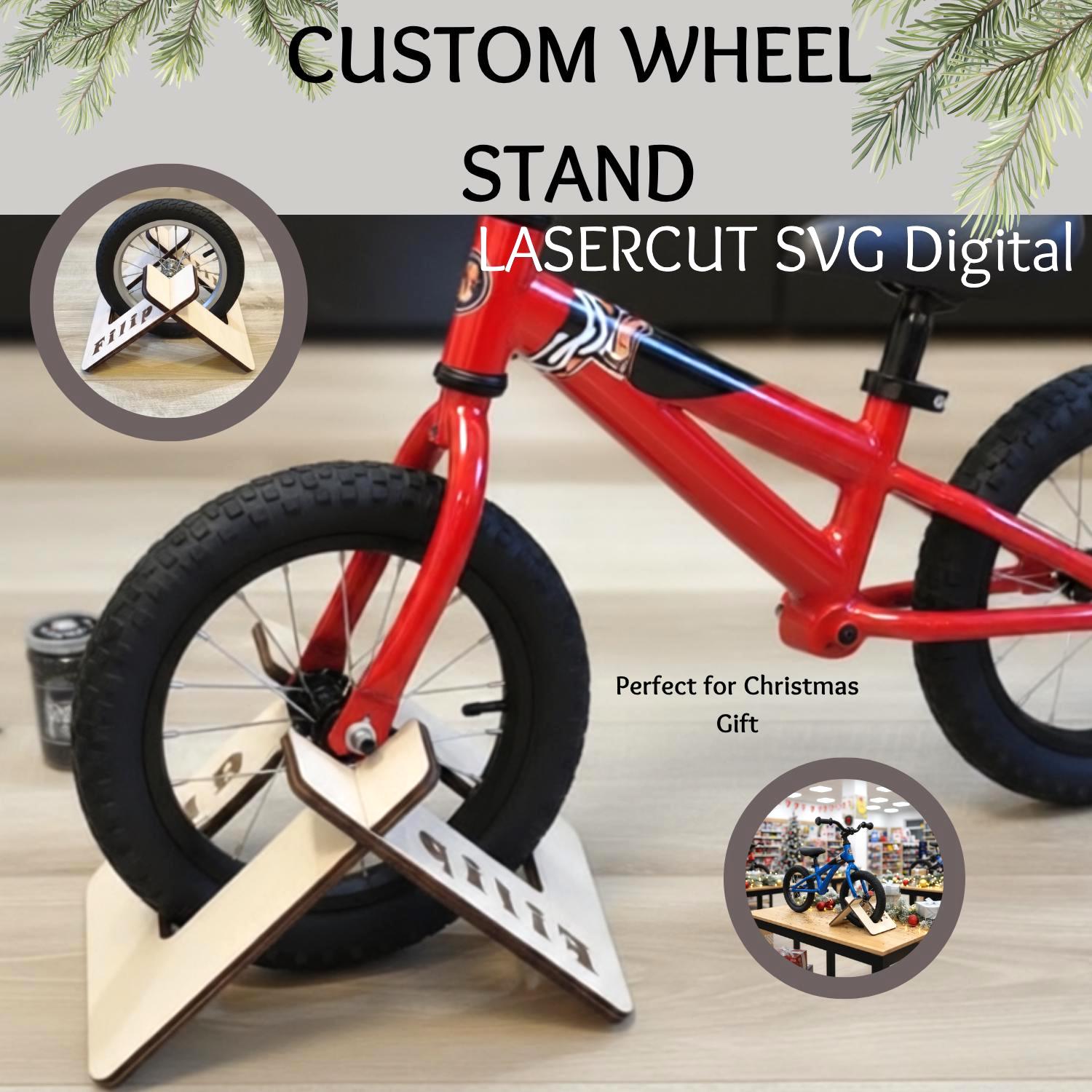 Support de draisienne personnalisé découpé au laser (SVG) | Support en bois pour draisiennes enfants | Téléchargement numérique