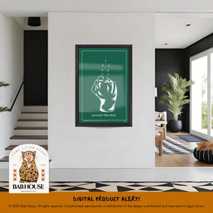 Middle Finger Poster - Connect The Dots - Funny Wall Art - Offensive Wall Art Printable Decor - Feminist Wall Art Digital Download