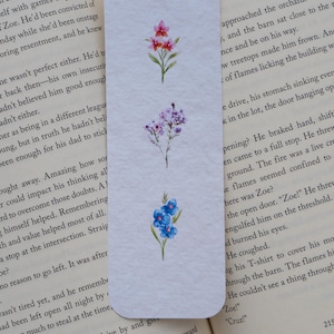 Floral Bookmark, Vintage Bookmark, Book Lovers Gift, Cute Flowers Bookmark, Book Accessories, Pastel Bookmark, Gifts
