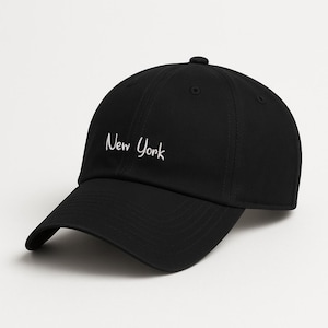 Embroidered New York Dad Hat: Vintage-Washed Cotton Baseball Cap