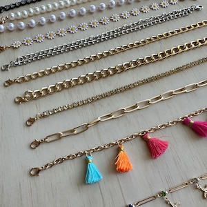 Stylish Hat Chains – Pearl, Daisy, Gold & Charm Hat Accessories for Trucker Hats, Clip-On Hat Bling, Cowgirl Western Hat Jewelry