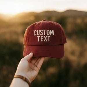Custom Embroidered Dad Hat – Personalized Text Hat, Adjustable Baseball Cap, Custom Gift for Him Her, Logo Hat, Custom Name Hat Monogram Hat