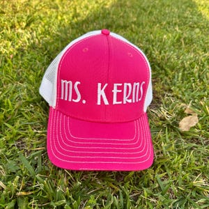 Personalized Teacher Trucker Hat: Custom Embroidered Gift