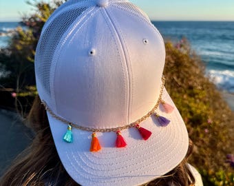 Beaded Hat Chain: Removable Y2K Trucker Hat Accessory