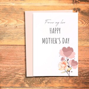 Tarjeta del Día de la Madre para mamá, abuela, madrastra y figura materna. Primera tarjeta del Día de la Madre. Plantilla de descarga e impresión instantánea de último minuto en Canva.