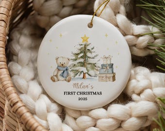 Personalized Baby’s First Christmas Ornament,Custom Baby Name Gift, Newborn Ornament,Christmas Baubles, Custom Newborn Gifts, Baby Keepsake