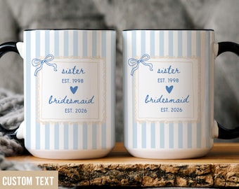 Tazza regalo personalizzata per proposta di matrimonio da damigella d'onore, tazza da caffè "Vuoi essere la mia damigella d'onore" per sorella o migliore amica, idea regalo per festa di nozze, regalo per la sposa