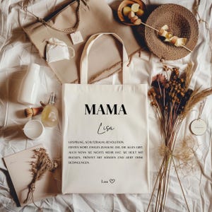 Personalisierte Mama Einkaufstasche, personalisierte Geschenke für Mama, neue Mama Geschenk, Muttertagsgeschenk, personalisierte Einkaufstasche für Mama, Oma, Tante.