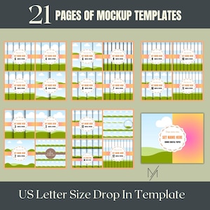 Digital Paper Mockups. 10 Pages of Mockups To Display Your Digital Paper Supplies. Seamless Mockups.