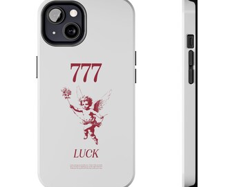 Lucky Angel 777 Phone Case - Tough Protection, Guardian Angel Design, Good Fortune Gift, Unique Cellphone Accessory