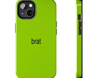 Brat Phone Case - Tough Cover, Gift for Teens, Fun Tech Accessory, Green Phone Protection, Cute Phone Case