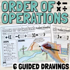Operationsordning PEMDAS Guidad Ritning Matematikövningsaktivitet