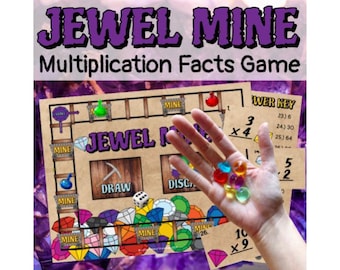 Basic Multiplikation Fakten Üben Mathe Brettspiel JUWEL MINE