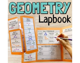 4th Klasse Geometrie Lapbook Notizen Studienanleitung Linien, Winkel und Formen