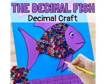 The Decimal Fish Craft to Practice Writing Fractions and Decimals to Hundredths