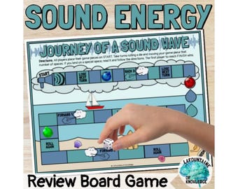 Klangenergiereise eines Schallwellen-Science-Review-Brettspiels