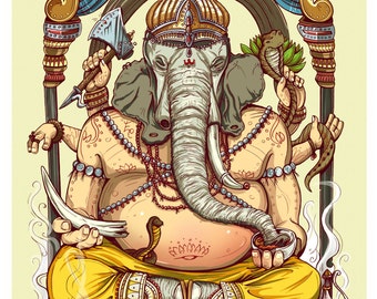 Ganesh / Ganesha - Color Art print