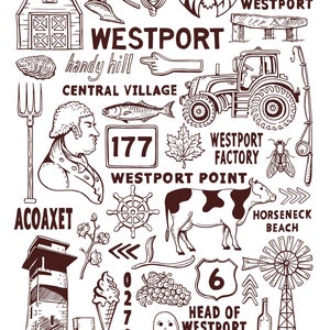 Westport Art Print 8x10 inches