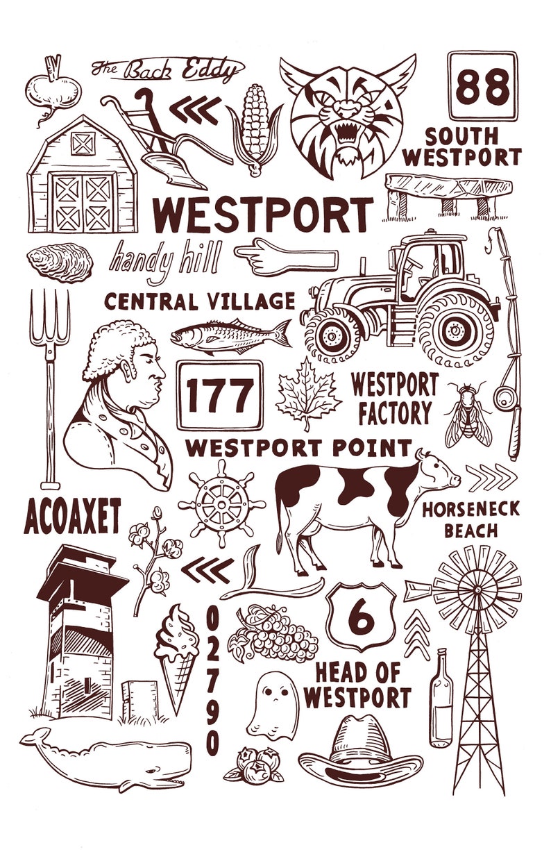 Westport Art Print 8x10 inches