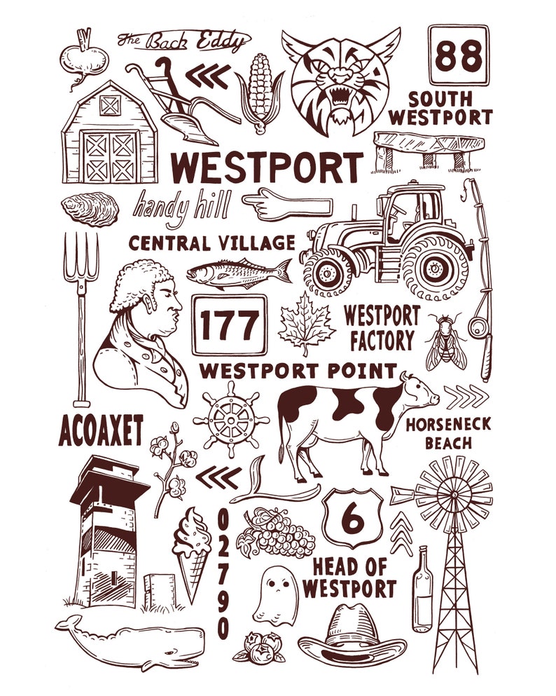 Westport Art Print 11x17 inches