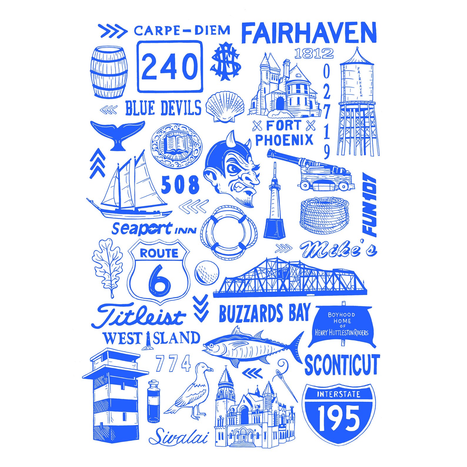 Fairhaven Massachusetts Town Greeting Card Etsy UK