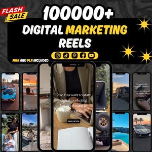 100,000+ Viral Reels Bundle | Faceless Videos, Aesthetic Clips, Travel, Luxury, Gym, AI, Motivational, DFY Content for IG & TikTok