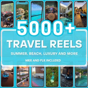 5000+ Viral Travel Reels | Beach, Summer, Luxury Video Bundle | PLR & MRR Included | Perfect for Reels, TikTok, YouTube Shorts.