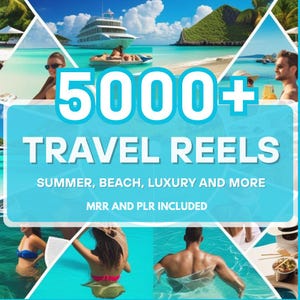 5000+ Viral Travel Reels | Beach, Summer, Luxury Video Bundle | PLR & MRR Included | Perfect for Reels, TikTok, YouTube Shorts.