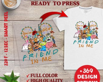 Disney Toy Story Friend In Me DTF Prints, Toy Story Dtf Transfers Ready For Press , Disney Toy Story Image Transfer, Toy Story DTF Heat.